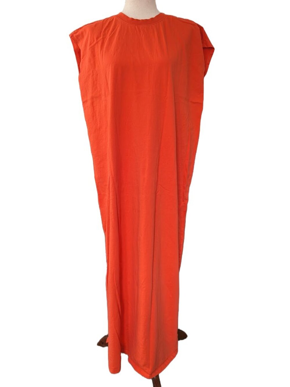 Melrose and Market Sleeveless Red Orange Maxi Shift Dress